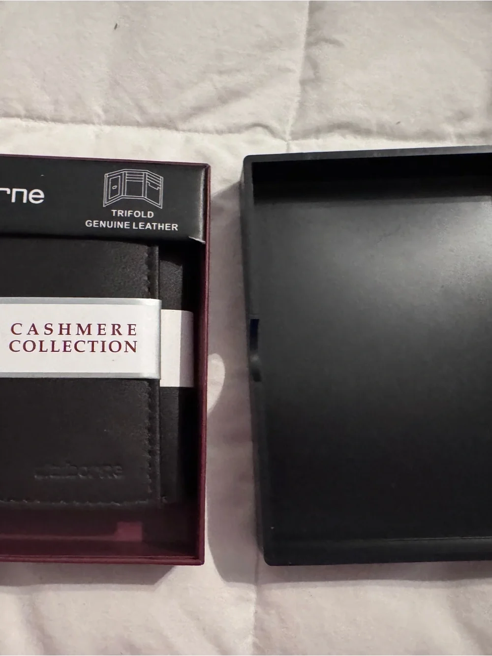 Claiborne Black Trifold Genuine Leather Wallet